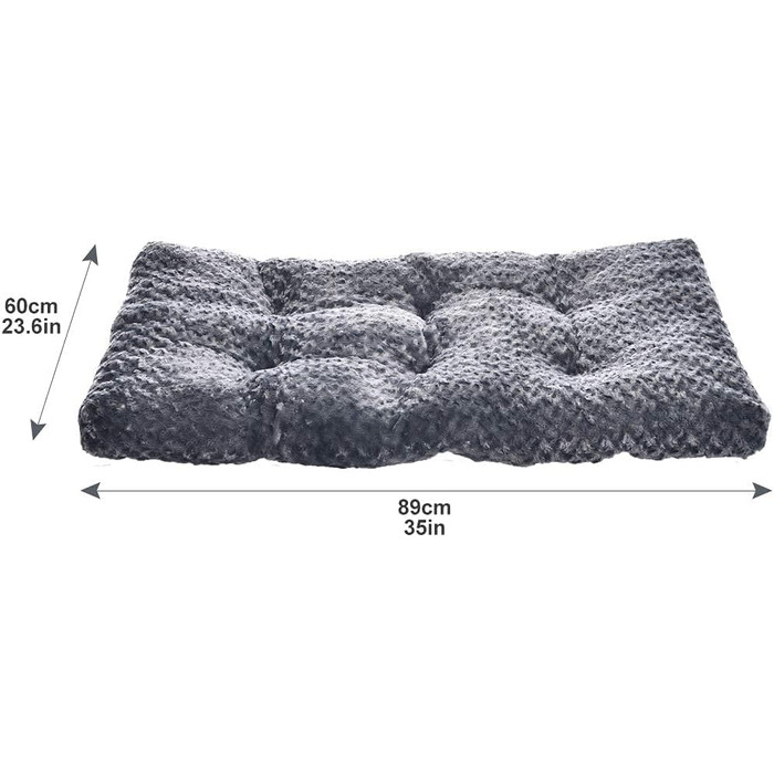 Лежанка для собак середніх порід Amazon Basics - миюча, міцна, 89 x 58 x 8 см, сіра спіраль