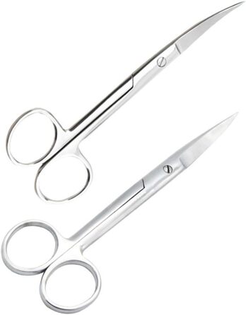 Професійні ножиці для грумінгу тварин VICASKY (2 шт.) з нержавіючої сталі, прямі та вигнуті кінчики, для салонів та дому