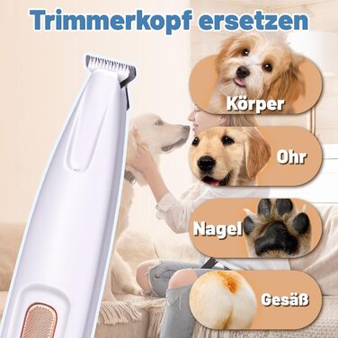 Триммер для стрижки котів та собак PawTrim Pro з LED-підсвічуванням, тихий, перезаряджуваний, вологостійкий