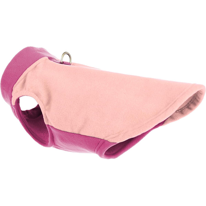 Тепла флісова жилетка для собак Gooby Medium - персиковий колір, напів-стрейч, з кільцем для повідка