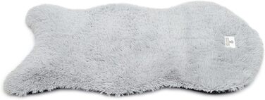 Ортопедичне собаче ліжко Pfoten&nasen® вологостійке, сіре, 128x80 см. Легко миється, підходить для великих собак. Матрац, подушка, килимок.