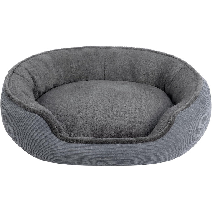 Крісло-гніздочко для котів та собак, м'яке ліжко для тварин, 55x50x15 см, темно-сірий
