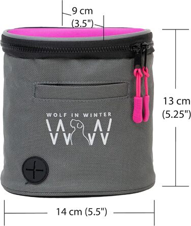 Сумка для ласощів Quickdraw для собак – сумка для дресирування з тримачем клікера та диспенсером для пакетів – зручна сумка для ласощів для собак – міцна, світловідбиваюча, рожева