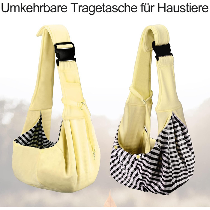 PetLoft Слінг-переноска для собак, реверсивний, регульований, для собак/кішок/кроликів (Бежевий)