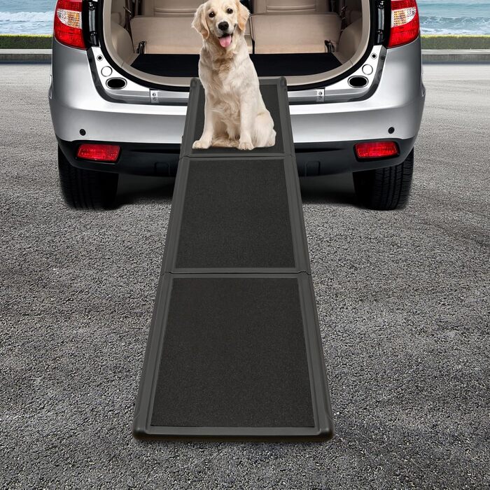 Рампа для собак у машину, 180 см, складна, з антиковзким покриттям. Підходить для SUV, вантажівок та зовнішніх сходів