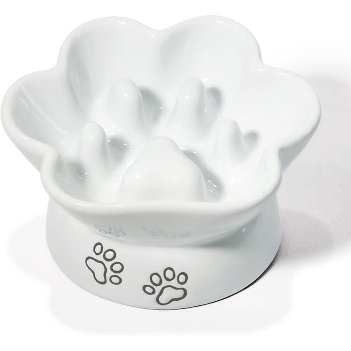 Повільний годівник для собак та котів Kaiikai, 150 мл, кераміка, піднятий, для сухого корму