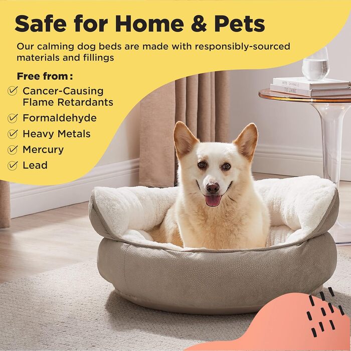 Ліжко для котів і собак Best Friends by Sheri Pet Throne Weizen Jumbo, ортопедичне, кругле