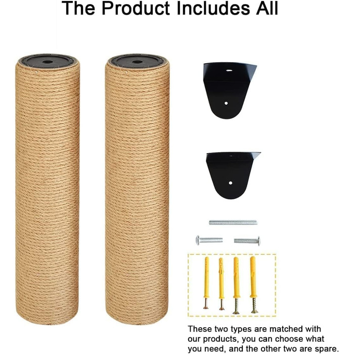 Дряпка для котів, 81 см, з полицями, для дому (оновлення з джютового мотузка)