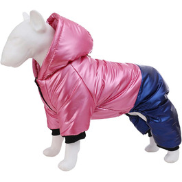 Зимовий теплий куртка для собак, водонепроникний, вітронепроникний, з капюшоном, для малих та середніх собак, червоний