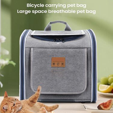 Транспортна сумка для тварин на велосипед, дихаюча, портативна | Кошик для собак та інших тварин на велосипед | Для безпечних прогулянок, подорожей та сімейного велоспорту