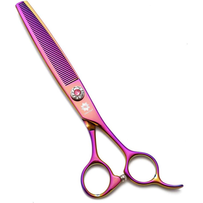 Професійна витончена ножиця для грумінгу тварин 6,5 дюймів, нержавіюча сталь, фіолетовий колір