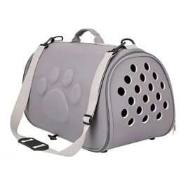 М'яка переноска для тварин на плечі, легка сумка для транспортування цуценят та маленьких собак - для подорожей, прогулянок, авіаперельотів, кемпінгу, ветеринара, покупок, сірий колір, M