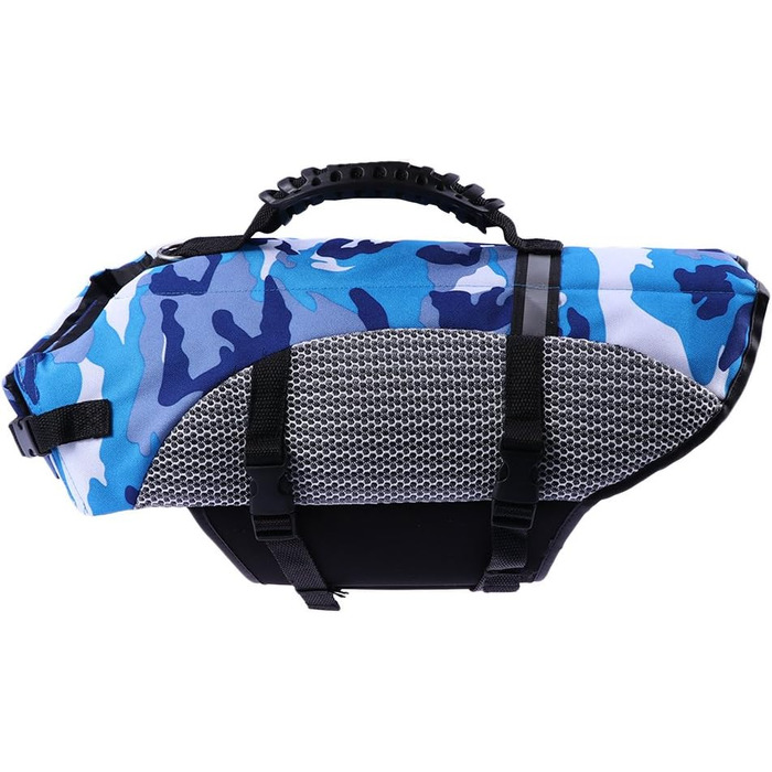 Рятувальний жилет для собак POPETPOP, регульований, дихаючий, з ручками та швидкою застібкою, XL, блакитний