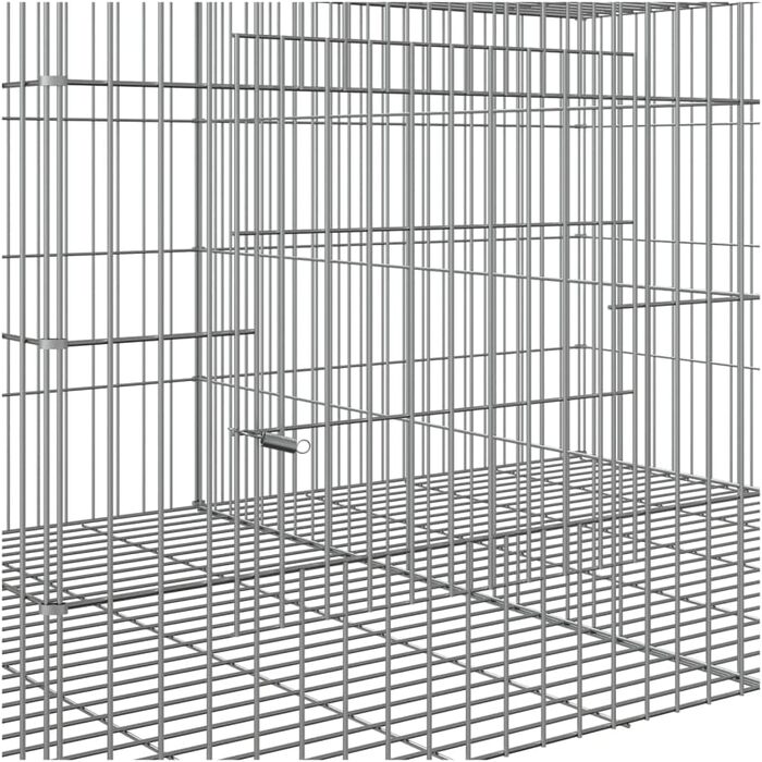 Клітка для кроликів vidaXL, 3 панелі, 217x79x54 см, оцинковане залізо, вольєр для домашніх тварин