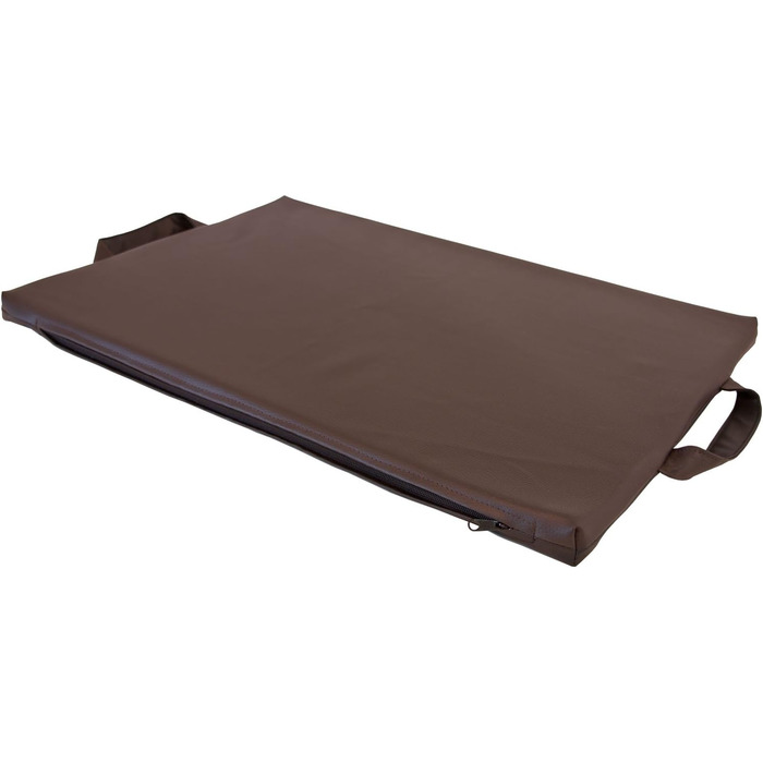 Килимок для собак CopcoPet Alex Braun/Schwarz XXL 128 x 88 см - Міцне штучне шкіряне покриття, легко миється, неслизький, для великих собак, авто, саду, кемпінгу, з шаром піни 3,5 см