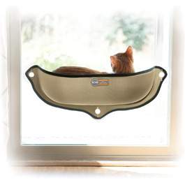 Лежак на вікно для котів K&H PET PRODUCTS EZ Mount, 27x11x6 см, бежевий