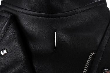 Зимовий теплий нашийник для собак Sergio Schwarz, чорний, A:45см, штучна шкіра, з флісовою підкладкою