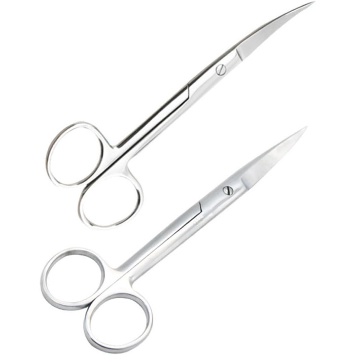 Професійні ножиці для грумінгу тварин VICASKY (2 шт.) з нержавіючої сталі, прямі та вигнуті кінчики, для салонів та дому