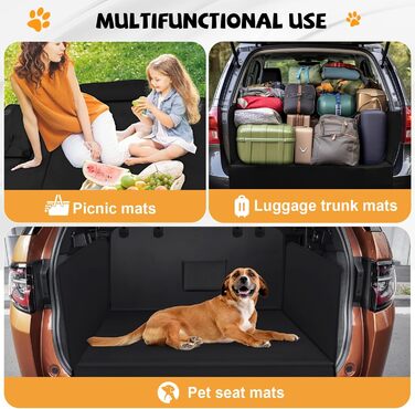 Захист для багажника автомобіля від собаки: універсальний килимок, водонепроникний, стійкий до подряпин, з боковими бар'єрами та захистом краю багажника