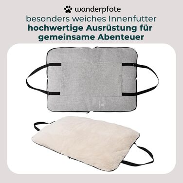 Ортопедичне лежанка для собак – подорожі, OekoTex та GSR сертифікат (M, кремовий)