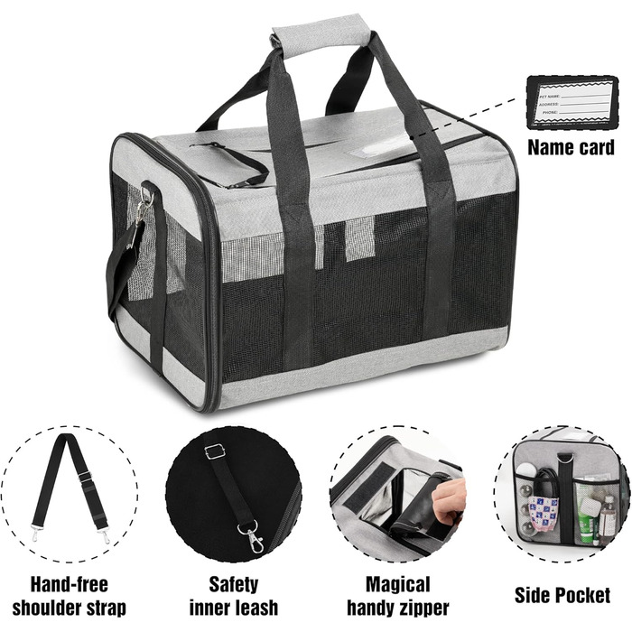 Транспортна переноска для собак та котів HITSLAM, складана, зелена (M)