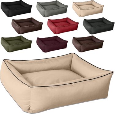 Ліжко для собак BedDog MAX XXL, знімний і праний чохол, бежеве, для великих собак