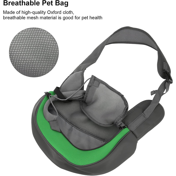 Сумка-переноска для домашніх тварин Natudeco, дихаюча сітчаста сумка через плече, сумка для собак, безпечна сумка з регульованим ременем для будь-яких тварин, подорожі на відкритому повітрі