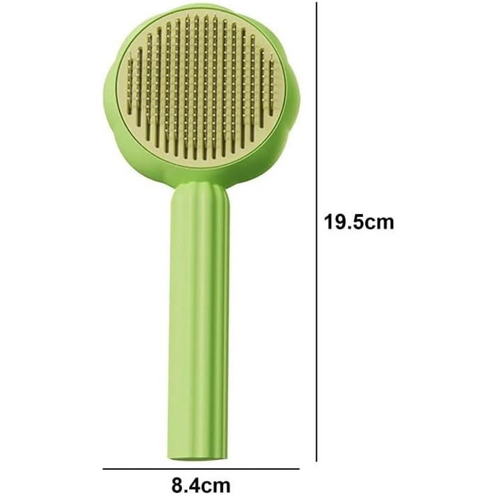 Бурштук для догляду за шерстю котів та собак з довгим хутром. Щітка-гребінець для котів, собак, кроликів. Видалення шерсті, масаж. Зелений колір