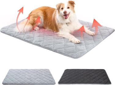 М'який килимок для собак та котів, тепла підстилка, 75 x 50 см, M, м'яка підкладка, машинне прання, нековзний, багатофункціональний (120*75 см, сірий)