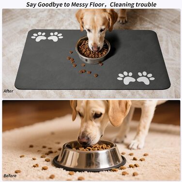 Килимок під миску для собак та котів, швидковисихаючий, водонепроникний, антиковзкий (60x150 см)