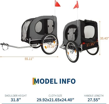 Велика переноска для собак, 40 кг, велосипедний тримач для тварин, оксфордська тканина, складаний, універсальне кріплення, неслизький килимок, сигнальний прапорець