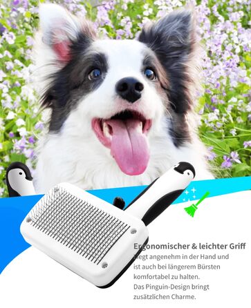 Щітка для собак та котів - самоочисна Slicker, проти випадання шерсті та ковтунів