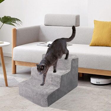 Сходинки для собак та котів: 3 сходинки, сірі, для літніх та поранених тварин