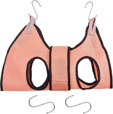 Гамак для тварин Bhoulandi: гамак для котів та собак, дихаючий, з кріпленням на липучці, оливковий, M (XS, рожевий)