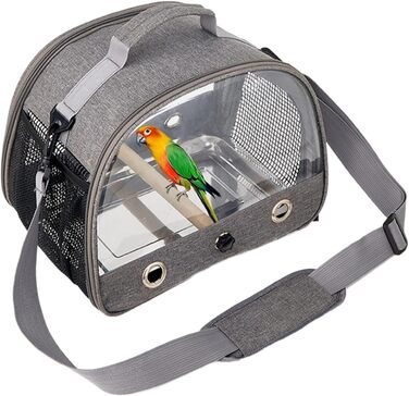 Переносна переносна сумка-переноска для птахів, клітка для подорожей для колібрі, папуг, сірих птахів