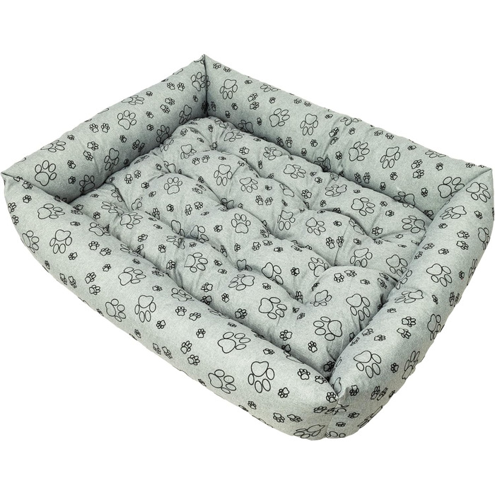 Водонепроникне ліжко для собак - ліжка для маленьких та великих собак - ліжко для собак з неслизьким дном - собачий кошик, лежанка (120x90x20, сірий колір)