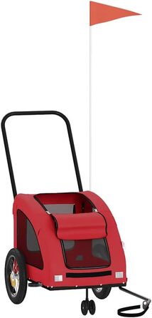 Причіп для велосипеда Oxford для собак та котів, червоний, LH17939