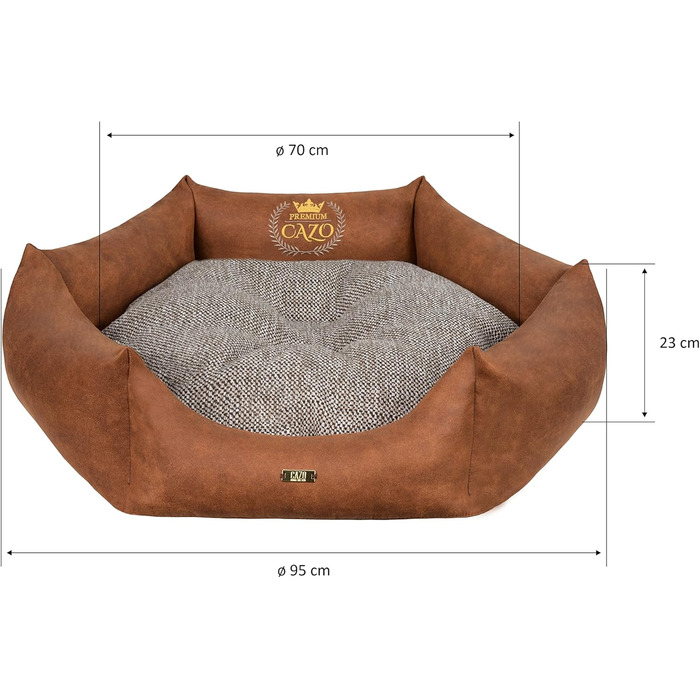 CAZO Преміум лежанка для собак та котів, діаметр 70 см, розмір M, LPMG0204/A