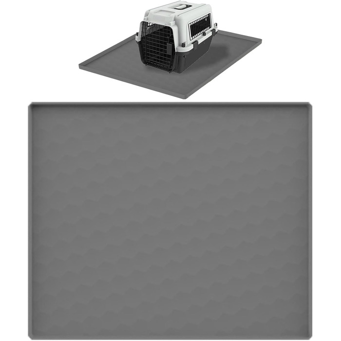 Килимок для годування собак, вологостійкий килимок під миску для тварин, великий силіконовий килимок з бортиком, 50 x 60 см, захист від бруду, килимок для цуценят