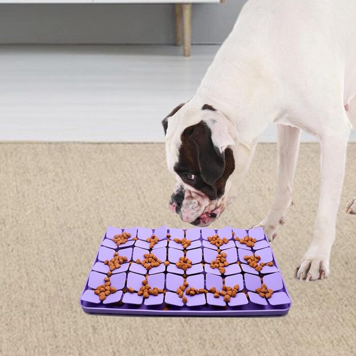 Силіконовий килимок для котів та собак, Slow Feeder, зменшує нудьгу, фіолетовий