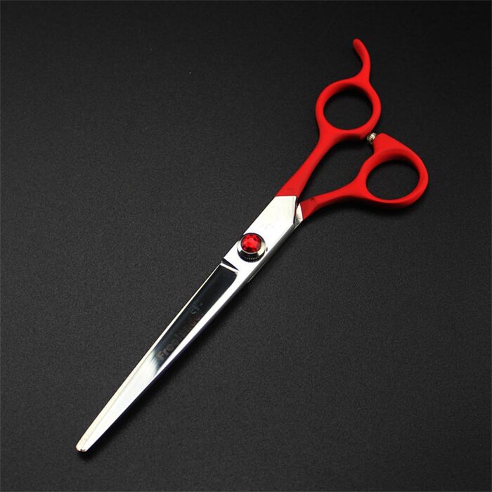 Набір ножиць для собак 7.0' 6 в 1: прямі, вигнуті, фінішна ножиця, пінцет, гребінець. Нержавіюча сталь 440C