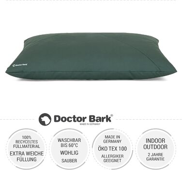 М'яке ліжко для собак великих порід Doctor Bark GreenLabel - XL, зелене, легко миється