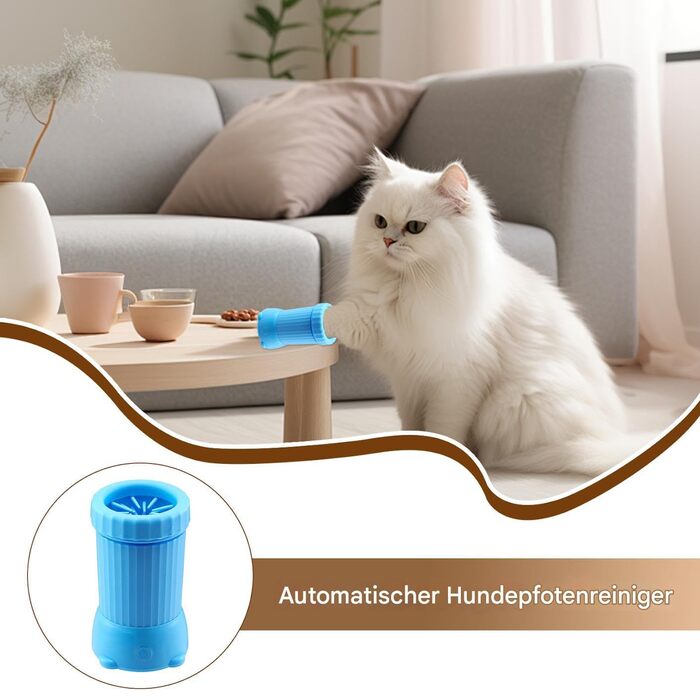 Автоматичний мийник лап для собак Manhegari - USB, для подорожей, блакитний