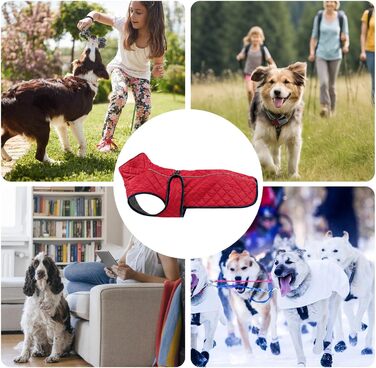 Зимовий теплий жилет для собак | Вітростійкий бавовняний жилет - теплий та м'який жилет для собак, для пікніків, прогулянок, катання на лижах, кемпінгу та міських прогулянок (червоний)