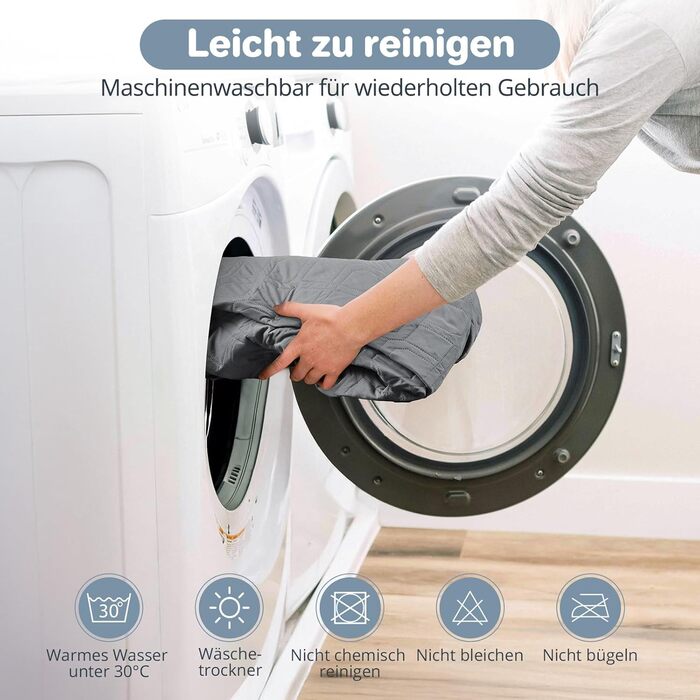 Водонепроникний килимок для собак Luvore з протиковзкими крапками, захист для дивану, ліжка, авто. Міцний килимок для котів, можна прати в машині. 137x208 см