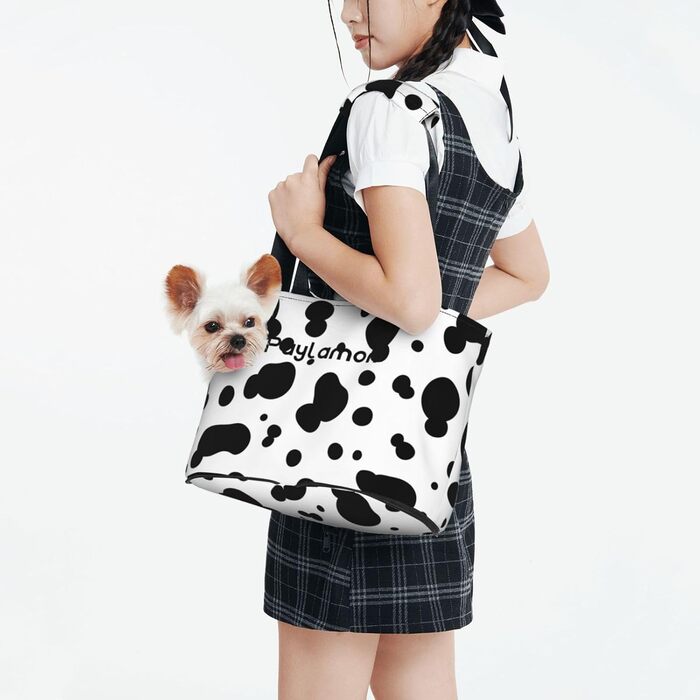 Транспортна сумка-переноска для котів та собак, складна, для подорожей (з принтом 'Корова')