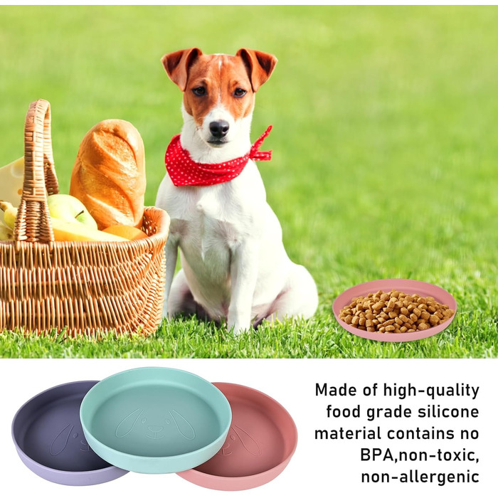 5 мисок для котів, силіконові миски для котів, широкі неслизькі миски для сухого та вологого корму