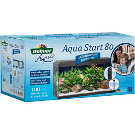 Стартовий набір акваріума Dehner Aqua 80 см з кормом і засобами догляду, 81x36x45 см