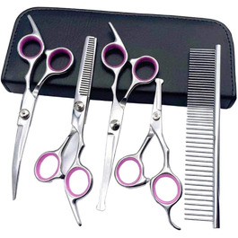 Набір професійних ножиць для грумінгу собак та котів, нержавіюча сталь 6CR, для вирівнювання та стрижки