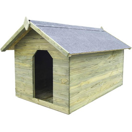 vidaXL Будка для собак з просоченої сосни, 105x153x98 см, з дахом